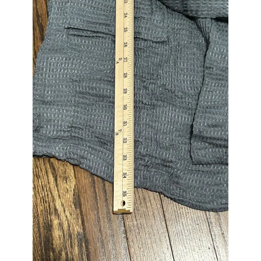 Ettitude Waffle Bathrobe Women S Gray Weave Bamboo Lyocell Long Sleeve Tie Front